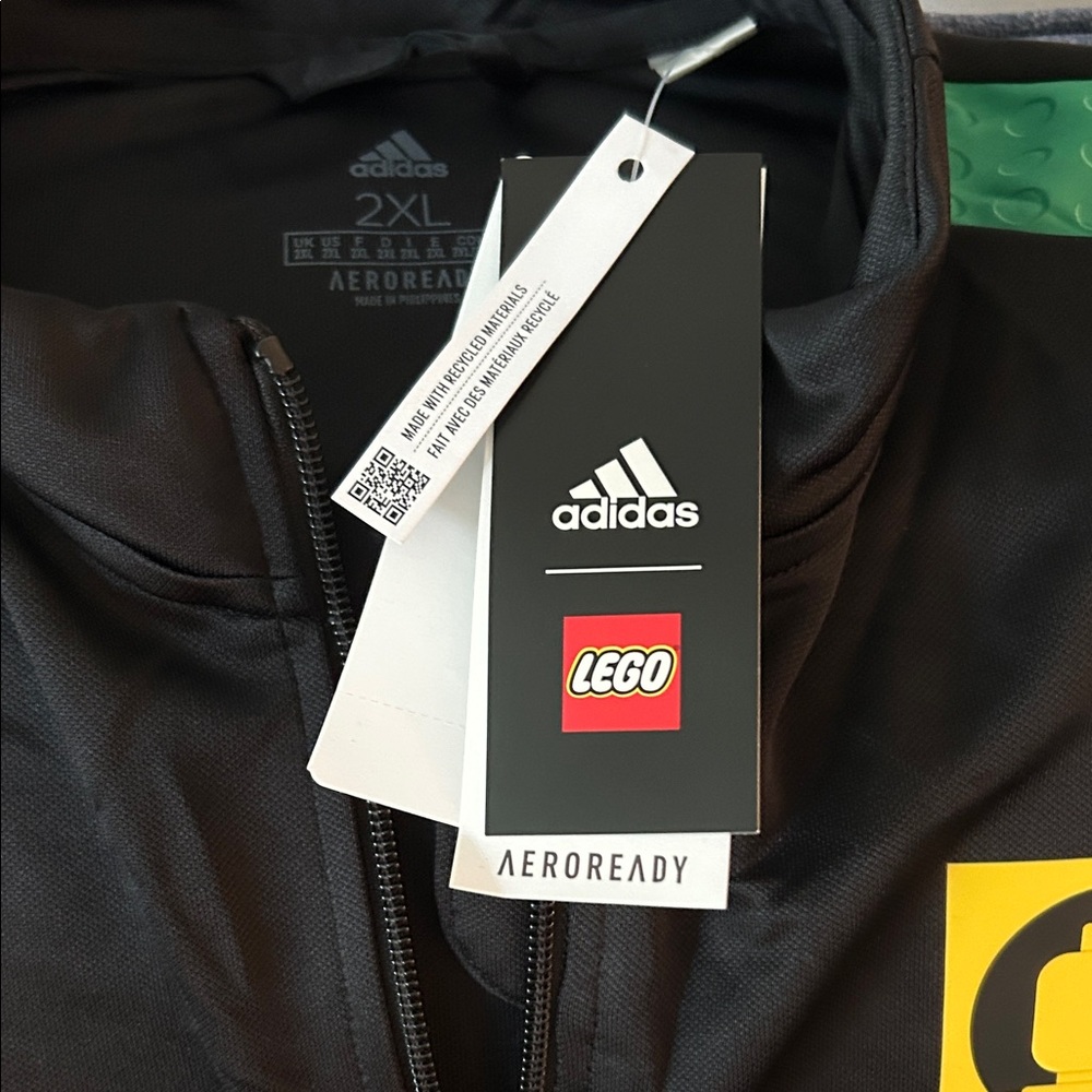 Adidas Men's Lego Black, Green, and Red Track Suit - Picture 3 of 8